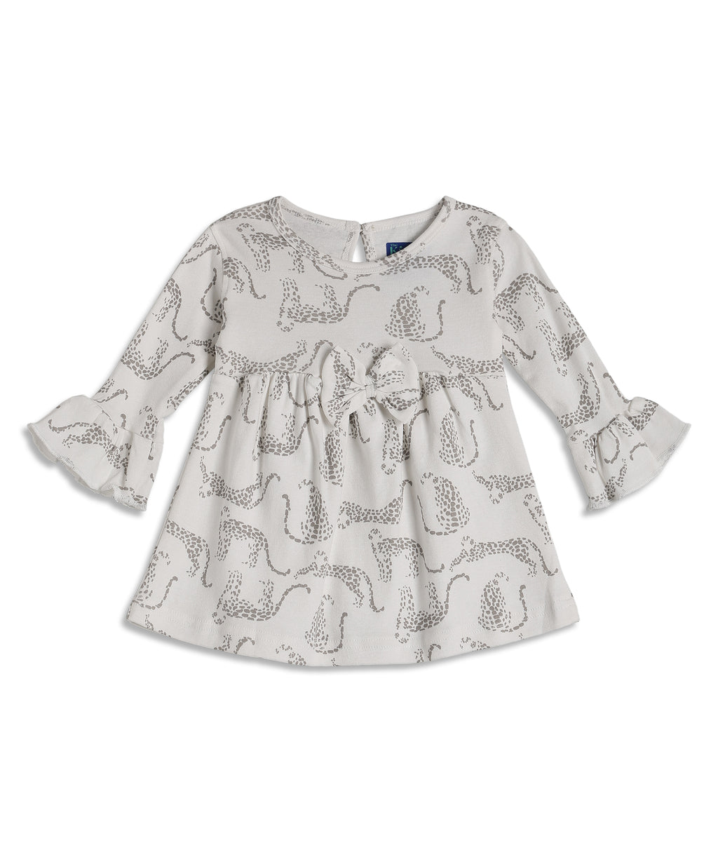 Girls Full Sleeve  Frock - Cloud Breeze