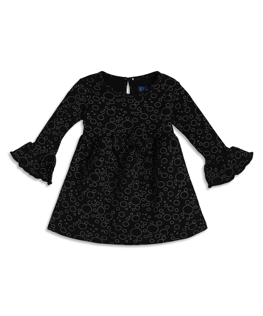 Girls Full Sleeve  Frock - Ebony Bubbles
