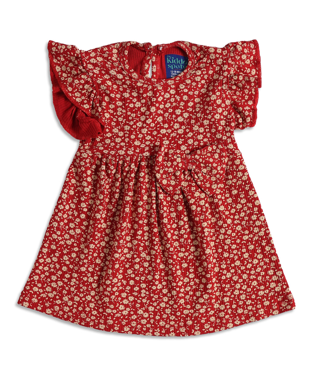 Girls Cotton Frock - Floral Charm