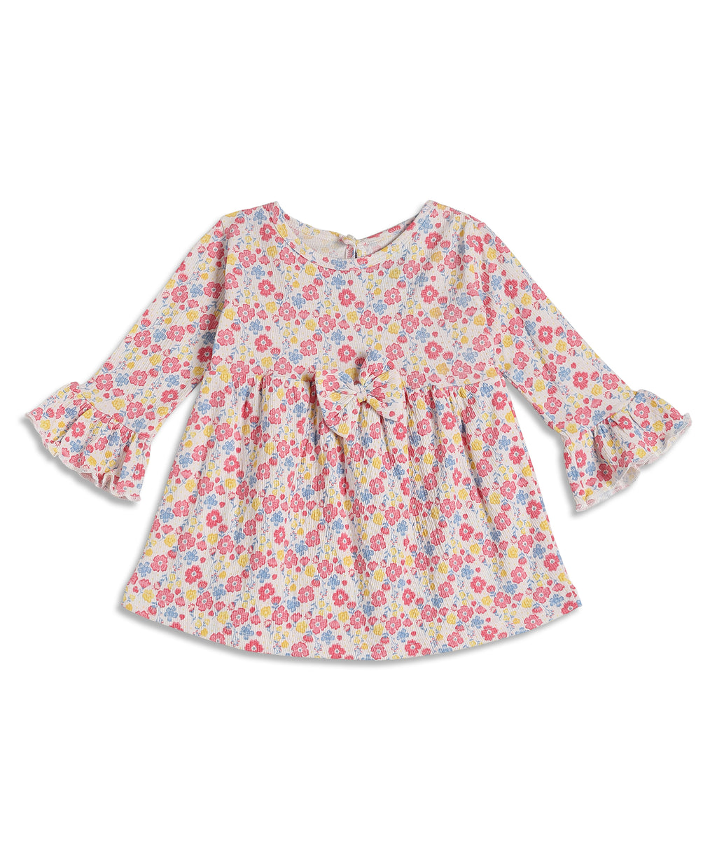 Girls Full Sleeve  Frock - Rose Wing