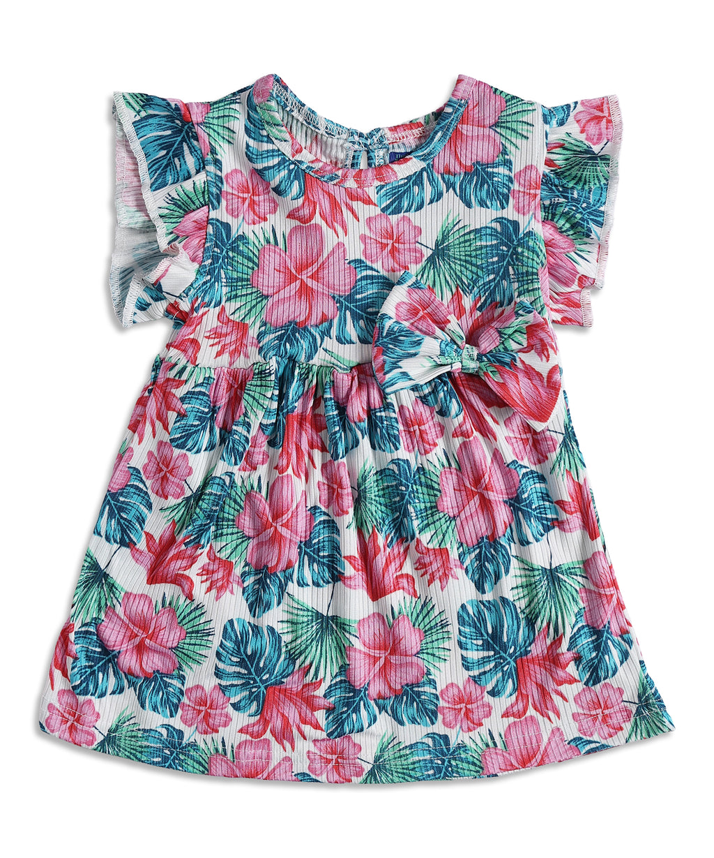 Girls Cotton Frock - Floral Fusion