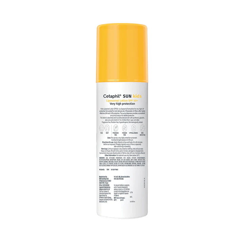 Cetaphil Sunscreen - Sun Kids Liposomal Lotion SPF50+ 150 ML