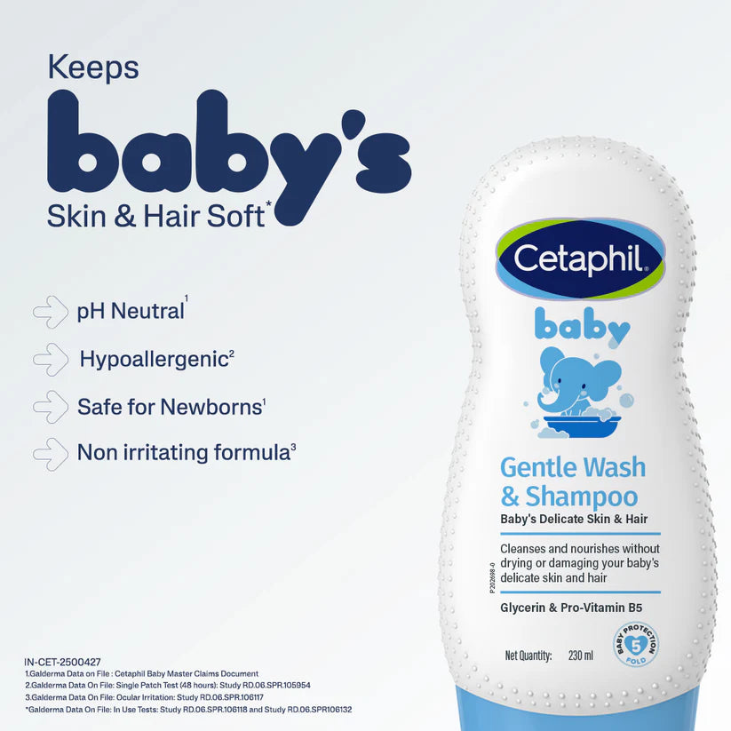 BABY GENTLE WASH  & SHAMPOO 230 ML