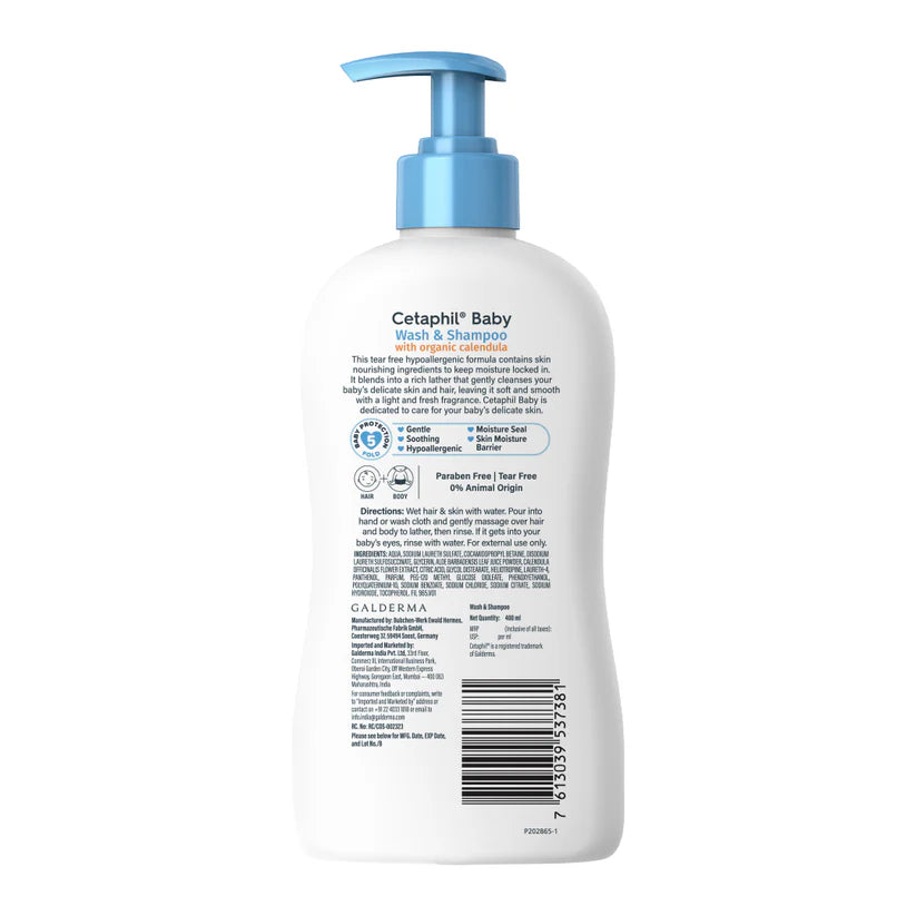 Cetaphil Baby Wash & Shampoo 400ml