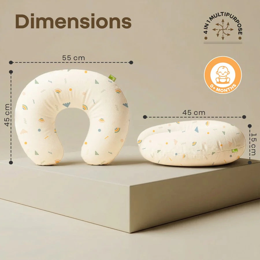 R for Rabbit - Snuggy Comfy - Feeding Pillow - Abstract Beige
